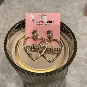 Juicy Couture Gold Heart Hoops Earrings